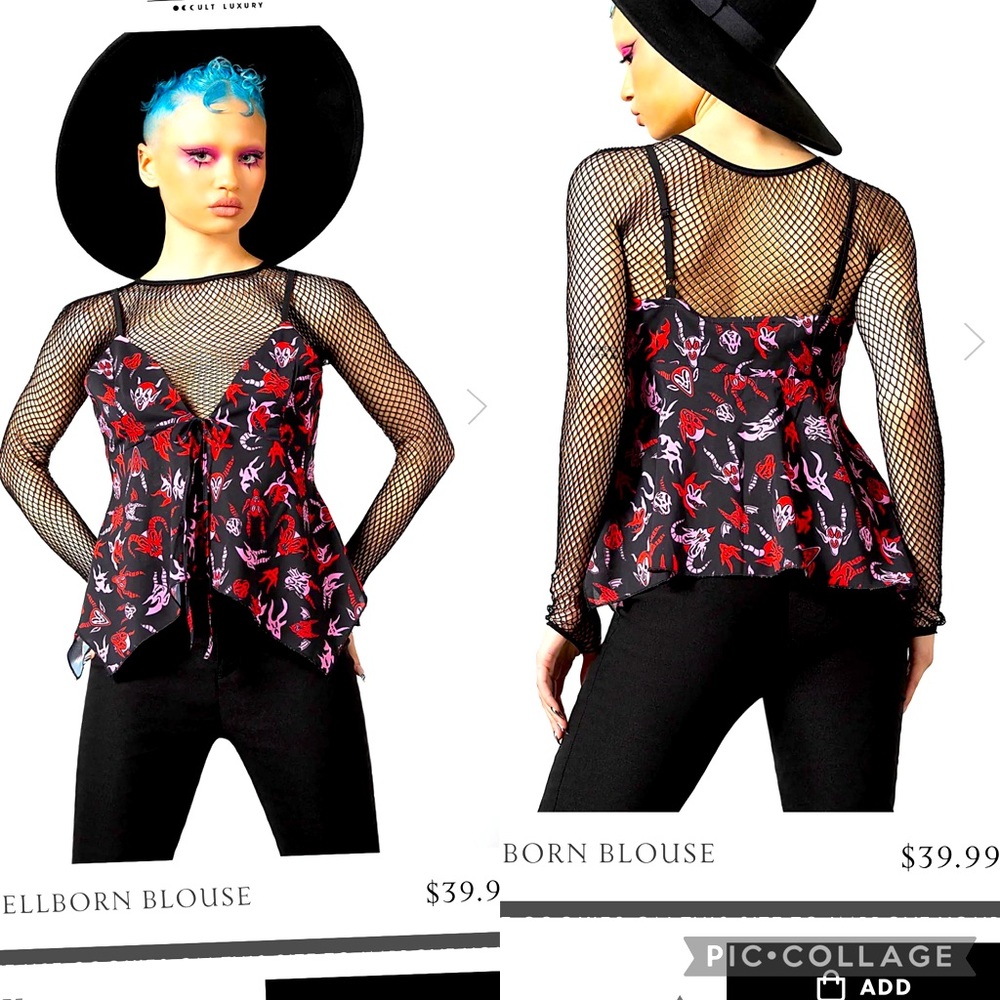NWT KILLSTAR HELLBORN BLOUSE  size small